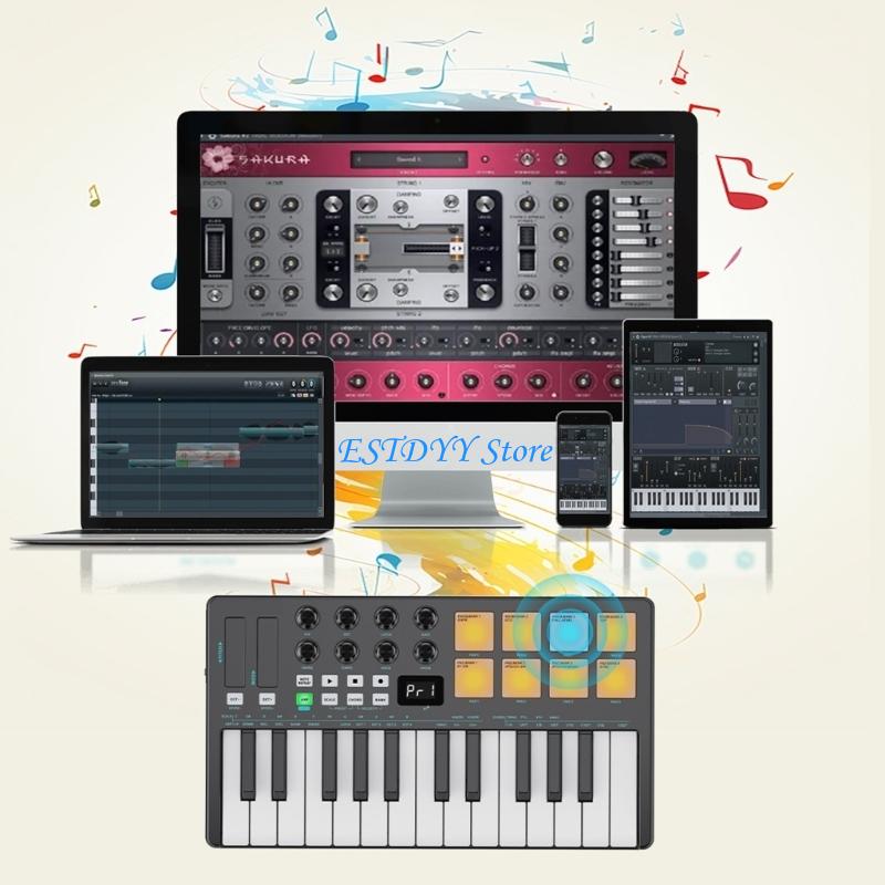 Midi Controller Pad - G6DE 25 키 MIDI 컨트롤러 다이나믹