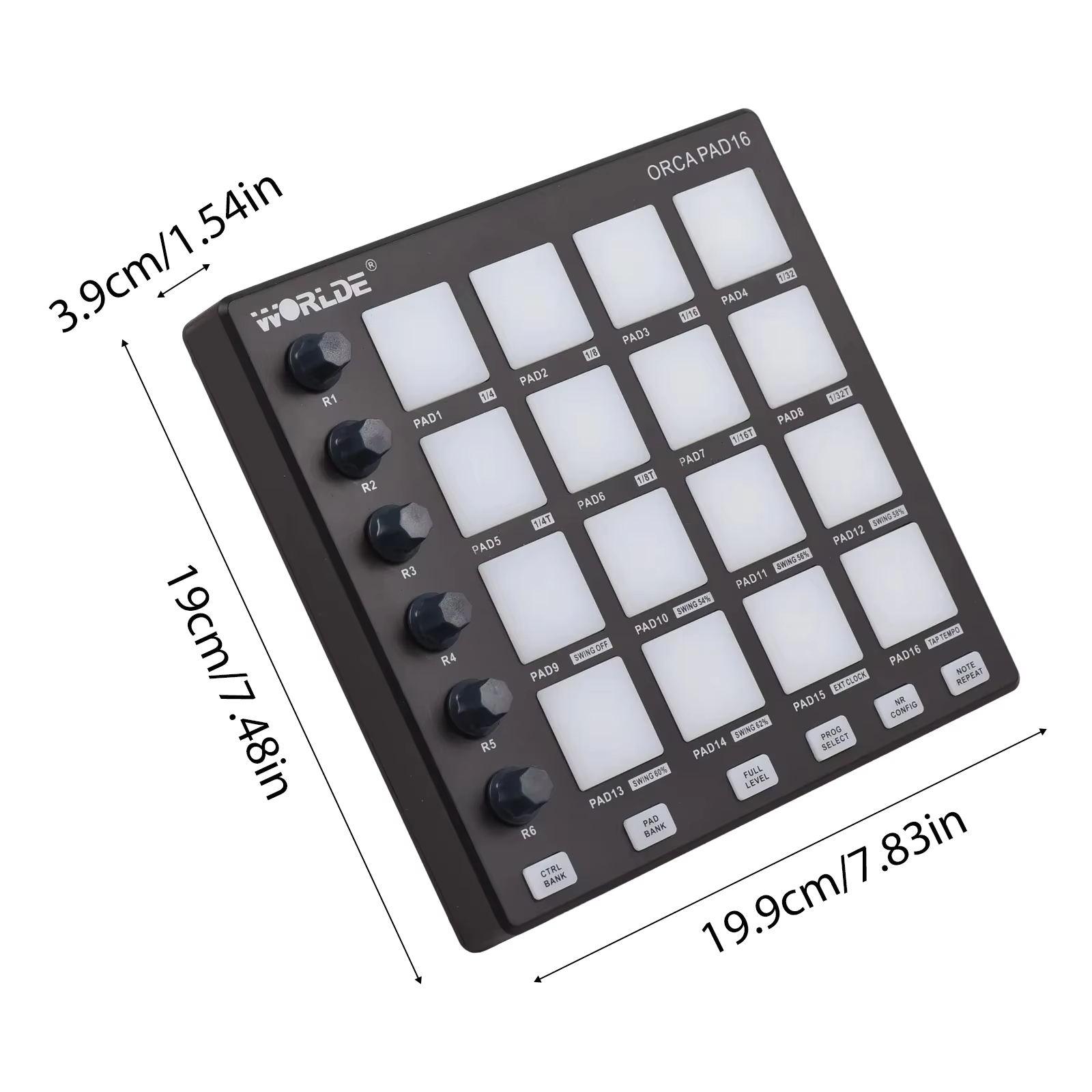 WORLDE ORCA PAD16 MIDI 컨트롤러 패드 - Midi Controller Pad 리뷰 및 가격