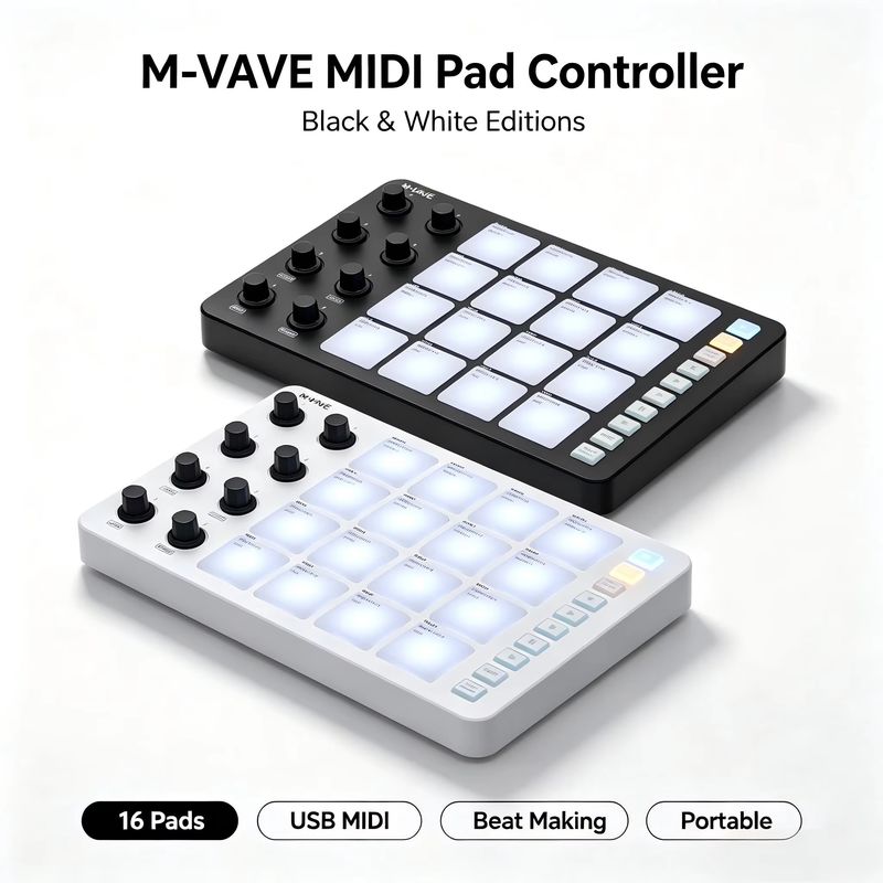 M-Vave Smc-Pad: 전문가용 무선 블루투스 M - Midi Controller Pad 리뷰 및 가격